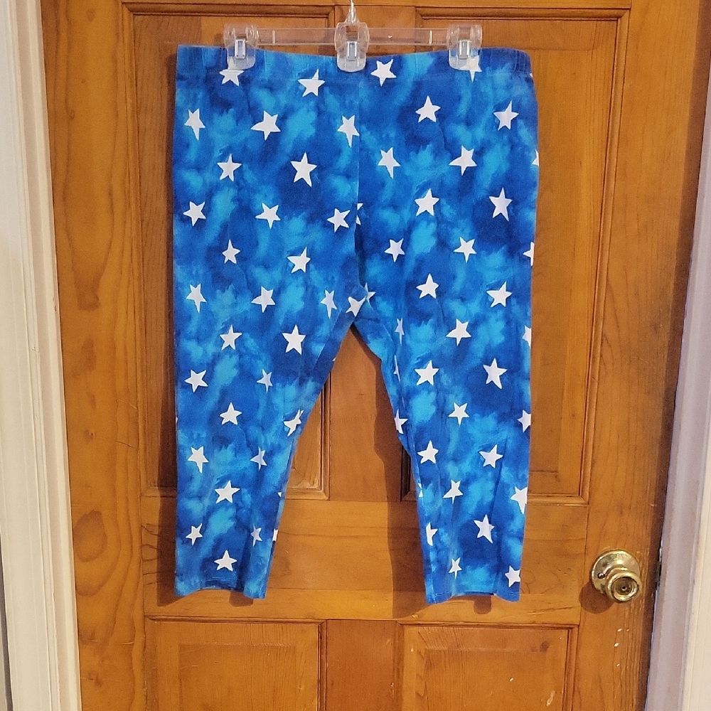 No Boundaries Blue Star Patterned Leggings. Size XXL 19